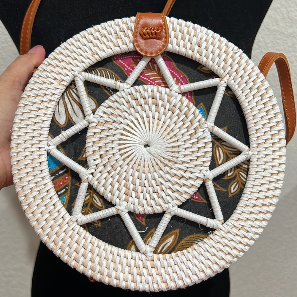 Rattan Bali Crossbody Bag